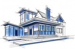 building draft blueprint sketch vector material 18