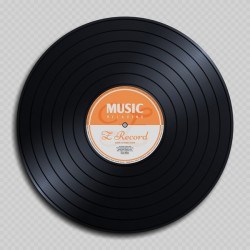 Vinyl record music vector material design