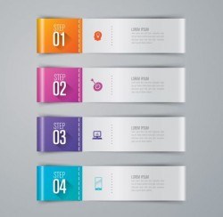Vector banner with option infographic template 08