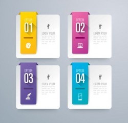 Vector banner with option infographic template 09