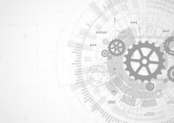 Creative technology background with gear vectors 06