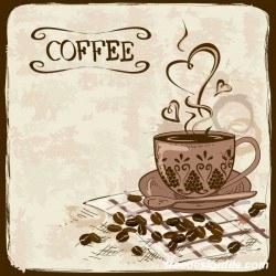 coffee poster retro hand drawn vector 02