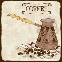 coffee poster retro hand drawn vector 03