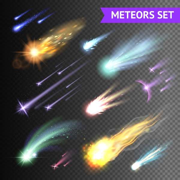 meteorite light effect illustration vector 03