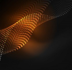 Wavy particles effect abstract background vector 09