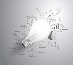light bulb with infographic template vector 01