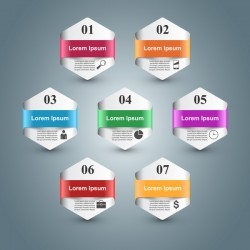 3D infographic design template and marketing icons