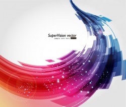Abstract colored scroll background vector 02