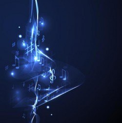 Neon line music background vectors 09