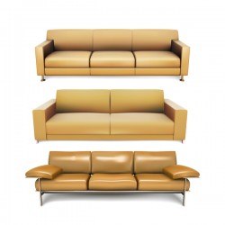 Dark yellow sofa illustration vector