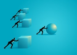 Businessman Silhouette Innovation Sphere vector