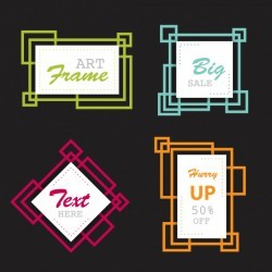 Abstract shape banner frames