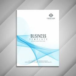 Abstract wavy business brochure template design