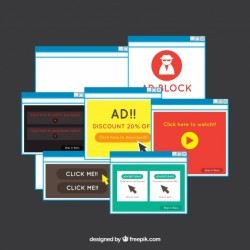 Add block pop up concept with flat design