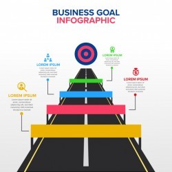 Business Goal Infographic Template With Obstacle