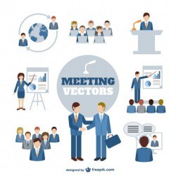Business meeting characters
