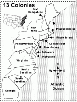 13 Colonies Map/Quiz