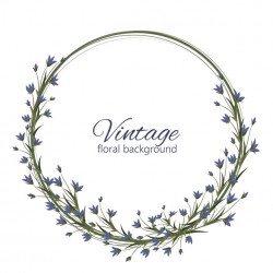Delicate wedding floral vector design frame