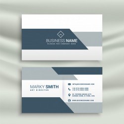 Elegant business card design in geometric shape