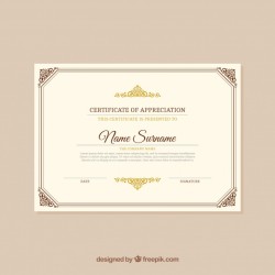 Elegant retro certificate