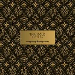 Elegant thai pattern with golden style