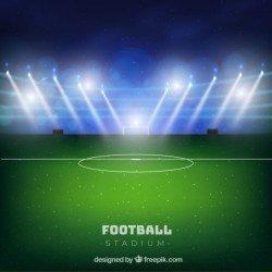 Football stadium in realistic style