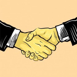 Hand shake illustration
