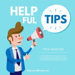 Helpful tip composition with flat design