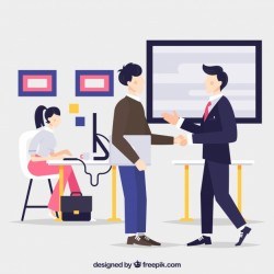 Landing page concept with business people
