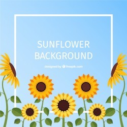 Lovely floral background with flat design