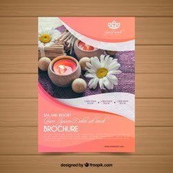 Lovely spa flyer template