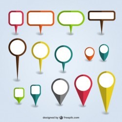 Map pins set