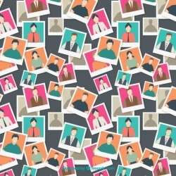 People pattern with photos