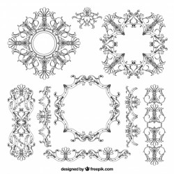 Vintage ornament collection with elegant style
