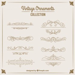 Vintage ornament collection with elegant style