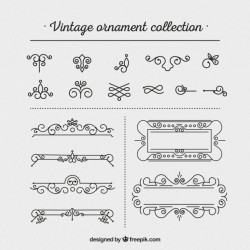 Vintage ornament collection with elegant style