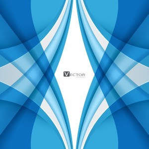 Abstract blue wavy with white background vector