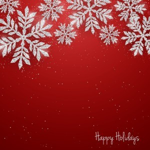 Silver snowflakes with red christmas vector 05