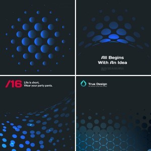 blue tech with black background vector 06
