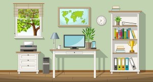 Home office design vector 03