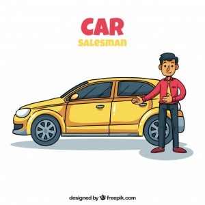 Car salesman concept