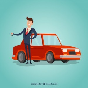 Car salesman concept