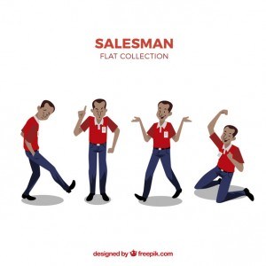 Salesman in different situations