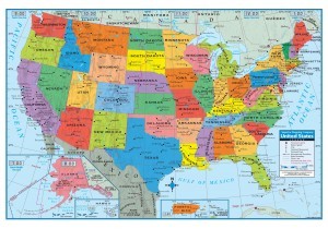 US Poster-Sized Paper Map