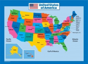 USA Map for Kids