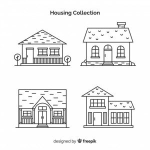 Collection of lineal houses