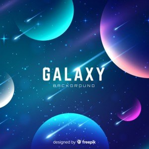 Colorful galaxy background with realistic design
