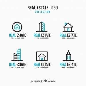 Modern real estate logo collection