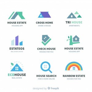 Modern real estate logo collection