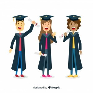 Students with graduation hats